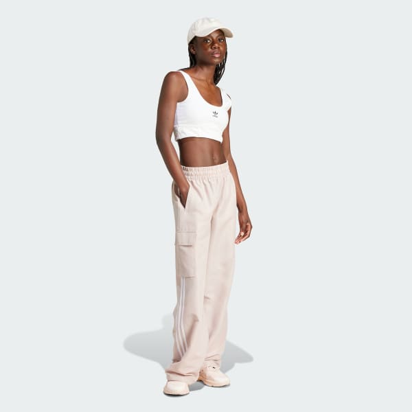 adidas Adicolor 3 Stripes Cargo Tracksuit Bottoms Brown Free Delivery adidas UK