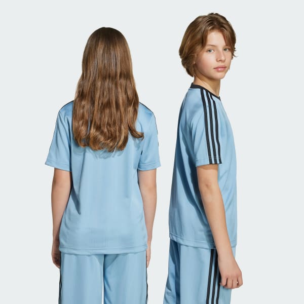 Azul Playera de tejido jacquard para niños