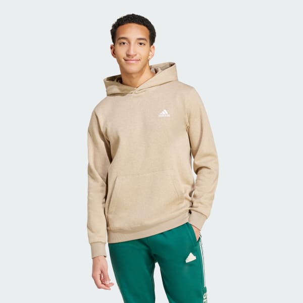 adidas Seasonal Essentials Melange Hoodie Beige adidas UK