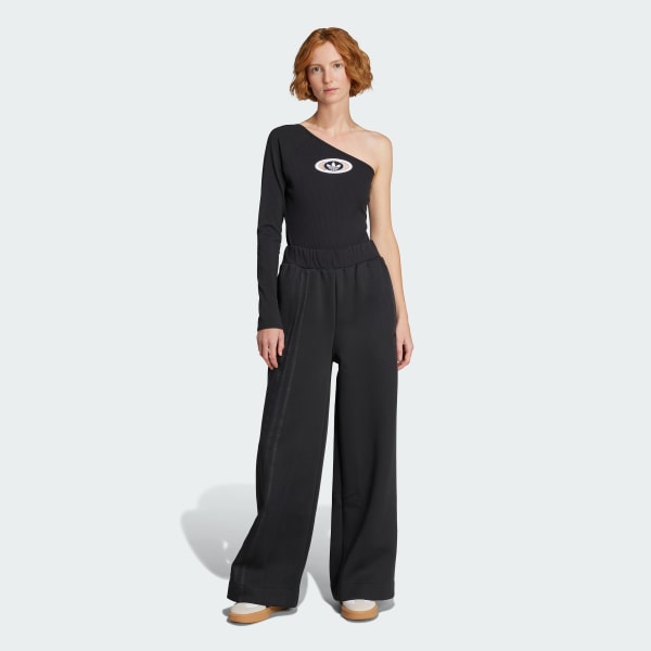 Black adidas Originals Campus 2000 One-Shoulder Bodysuit