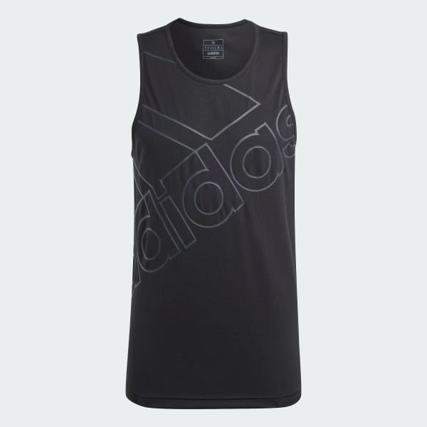 ブラック AEROREADY トレーニングロゴ グラフィックタンク