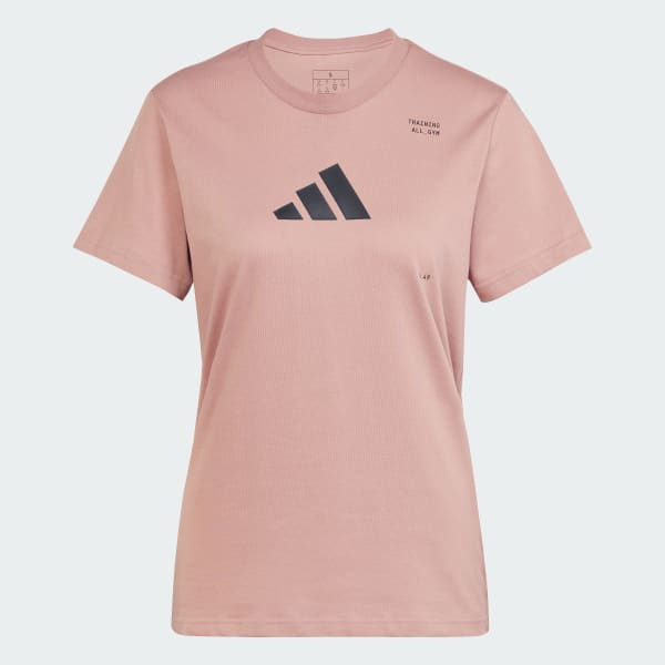 สีชมพู เสื้อยืดพิมพ์ลาย All-Gym Category