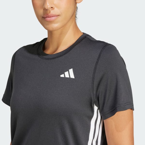 Tシャツ・カットソー adidas Train Essentials 3S Workout Tee JH1392 adidas Train Essentials 3-Stripes Workout Tee - Black