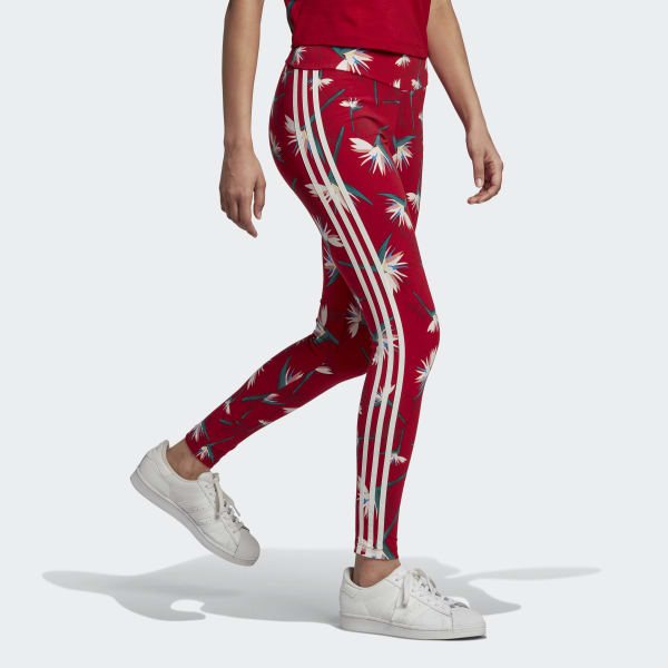 สีแดง กางเกงเลกกิ้ง Thebe Magugu x adidas