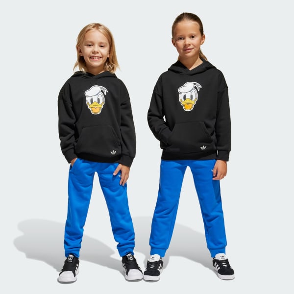Negro Conjunto Polera con Capucha adidas Disney Mickey Mouse