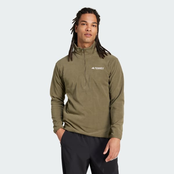 Verde Chaqueta Multi Essentials 1/2 Zip Felpa