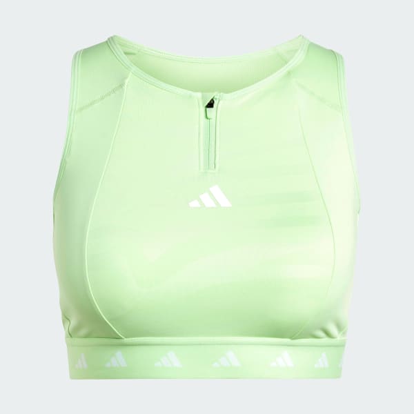 Verde Sujetador Powerimpact Training Medium-Support Techfit High-Neck Zip