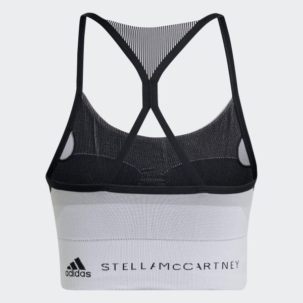 Svart adidas by Stella McCartney TrueStrength Yoga Knit Light Support Bra S3944