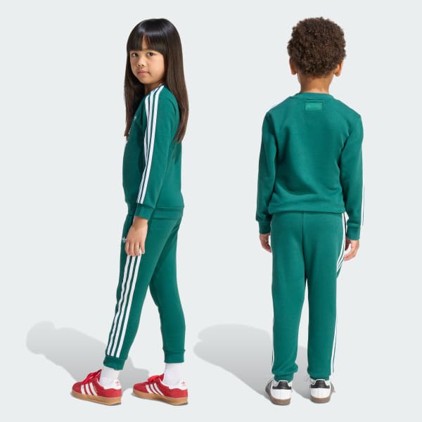 Green ADIDAS DISNEY CREW SET