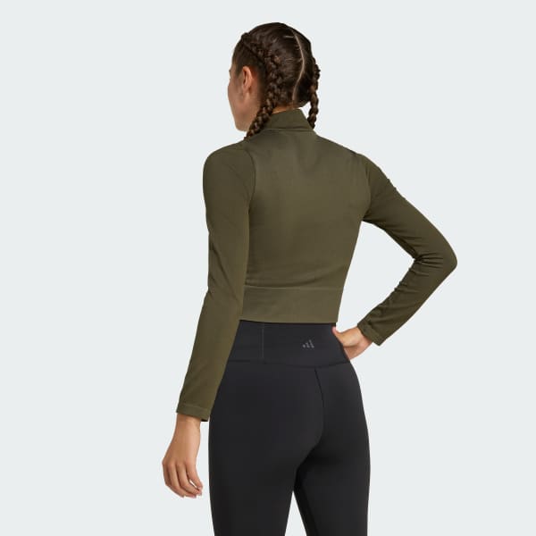 Green Workout Essentials Full-Zip Knit Jacket