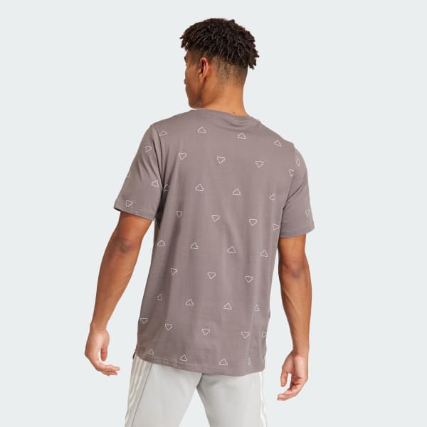 Marron Remera Seasonal Essentials Monogram Estampada