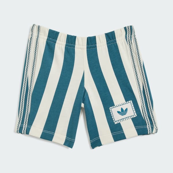 Green adidas Originals Summer Glow Tee and Short Set