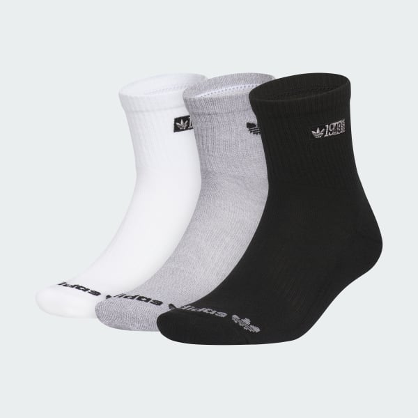 adidas Unisex Originals Unfair Way 3-Pack High Quarter - White