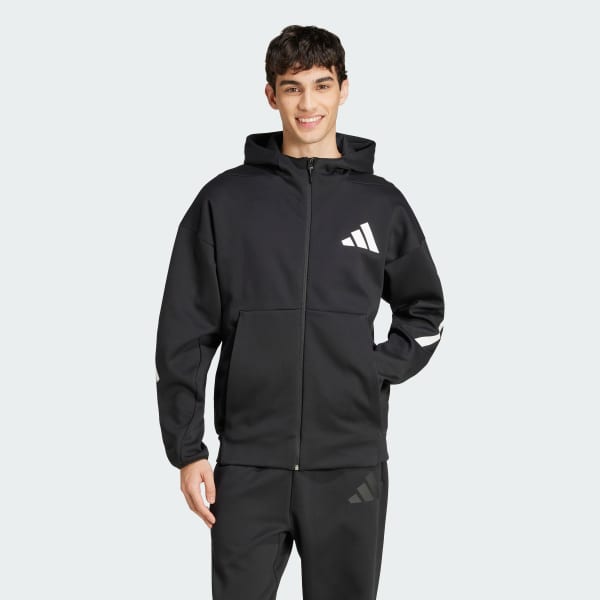 adidas Z.N.E. Full-Zip Kapüşonlu Üst - Siyah | adidas Türkiye