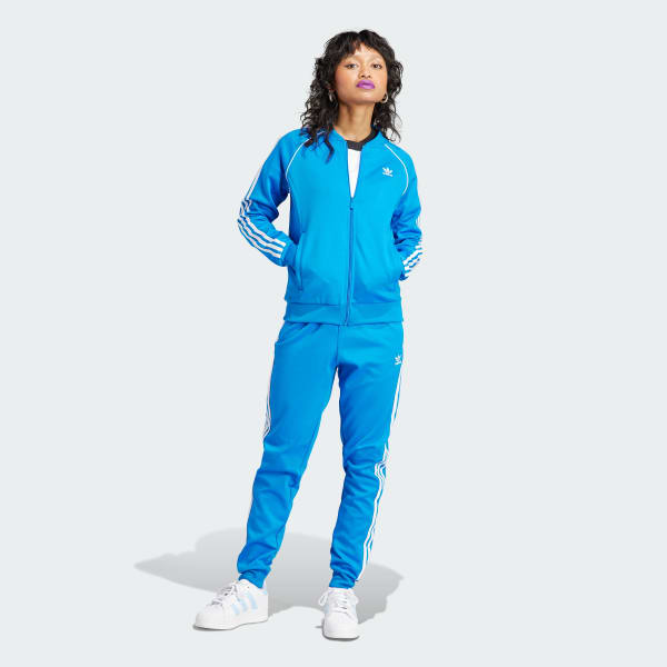 adidas Adicolor Cuffed Track Pants - Blue | Women's Lifestyle | adidas US