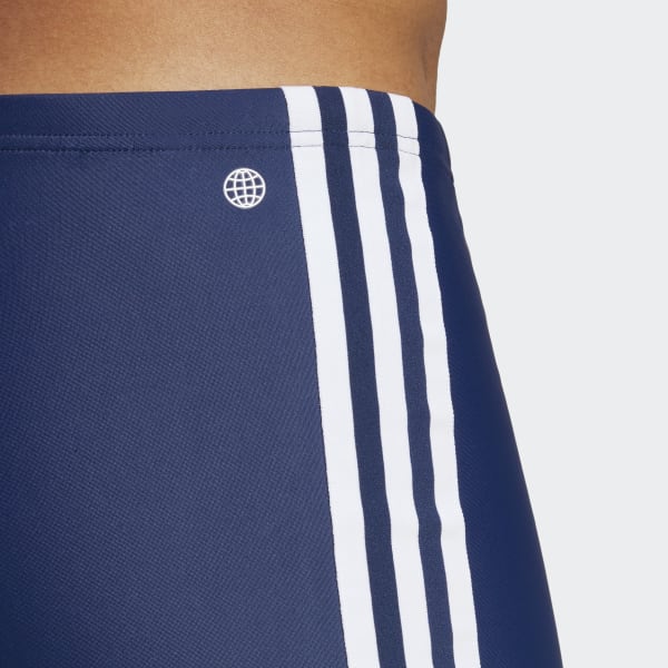 Blue Classic 3-Stripes Swim Boxers