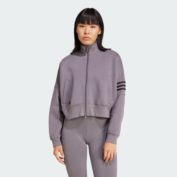 Adidas grey track top online