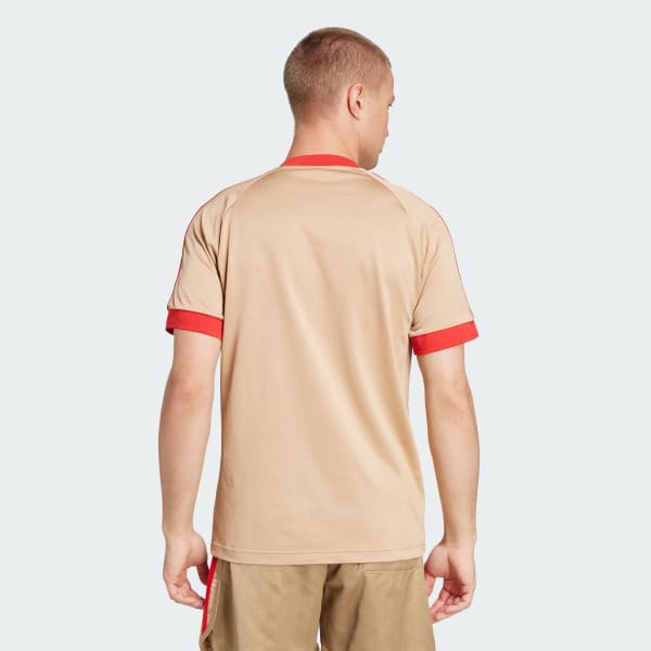 Μπεζ David Beckham Originals 3-Stripes Tee