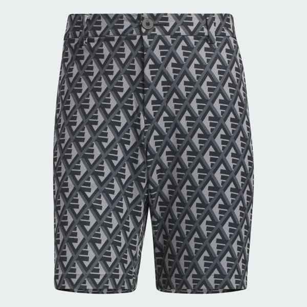 Black Allover Print Shorts