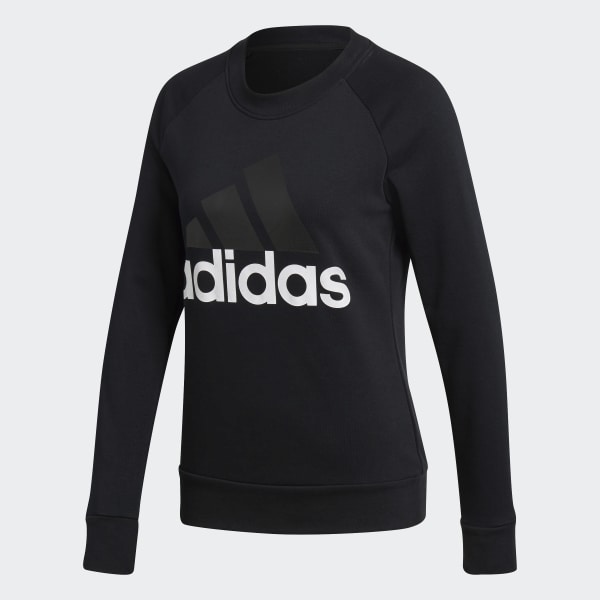 Babosa de mar tanto Cita adidas Essentials Linear Crewneck Sweatshirt - Black | adidas Australia