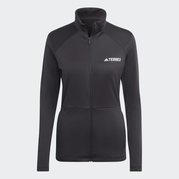 adidas TERREX Multi Full-Zip Black Fleece Women\'s adidas | - Hiking | US Jacket