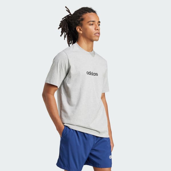 Gris Playera Essentials Linear Single Jersey