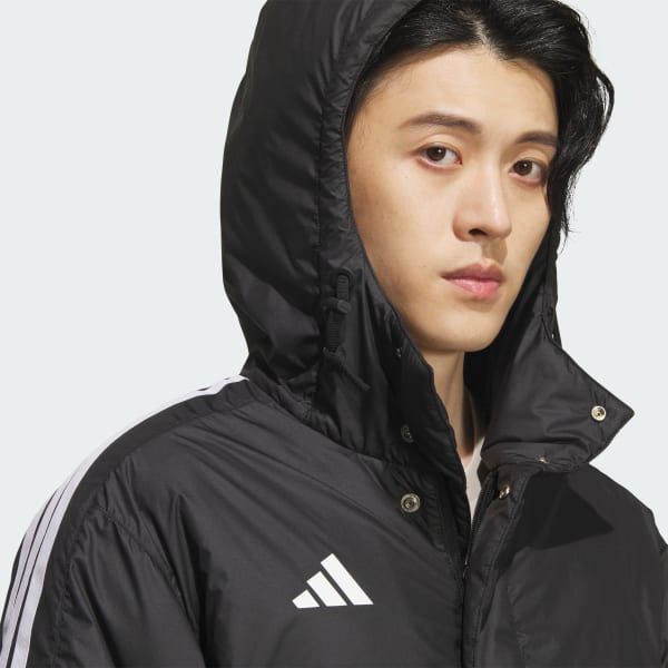 アディダス スリーストライプス ルーズフィット ロング ボアコート