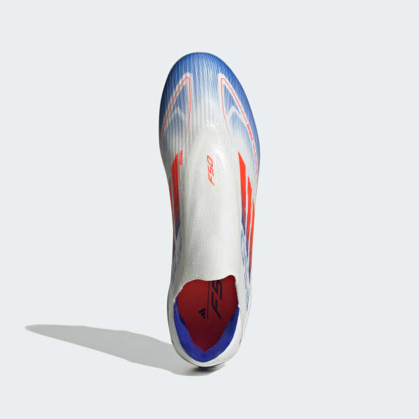 White F50 League Laceless Firm/Multi-Ground Boots