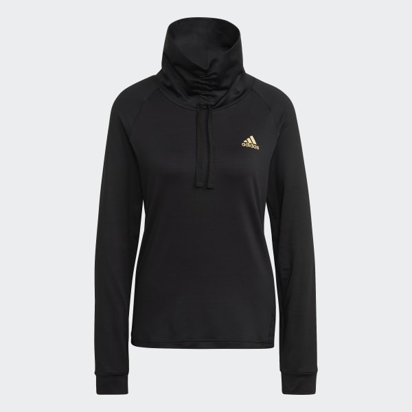 Siyah Designed to Move Sport Warm High-Collar Sweatshirt IRZ56
