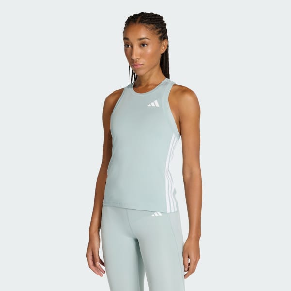 Green Train Essentials 3-Stripes Workout Tank Top