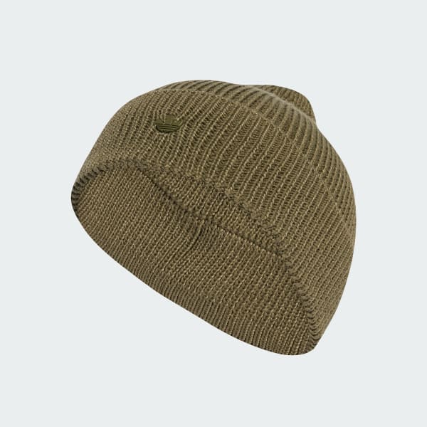 Green Everyday Icons Beanie With Tonal Metal Trefoil