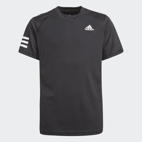 Nero T-shirt Club Tennis 3-Stripes JLO62