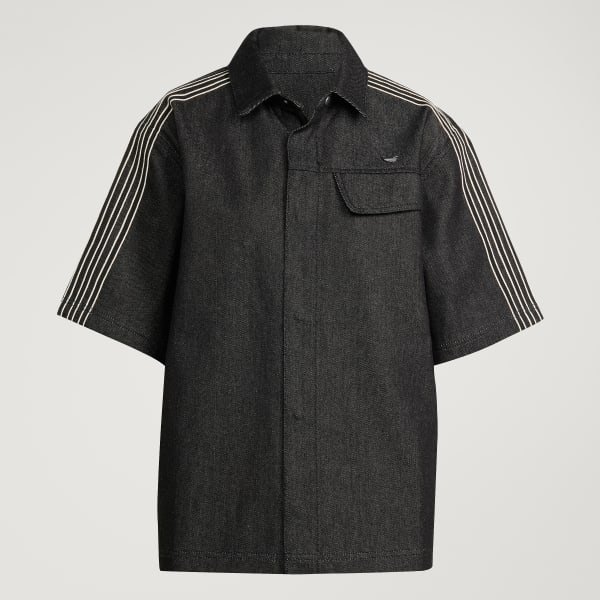 adidas Premium Essentials Denim Shirt Shortsleeve - Black