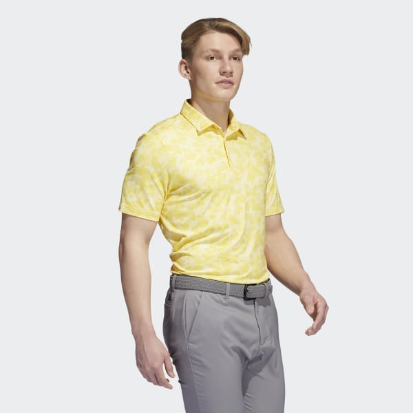Yellow Prisma-Print Polo Shirt ZR010