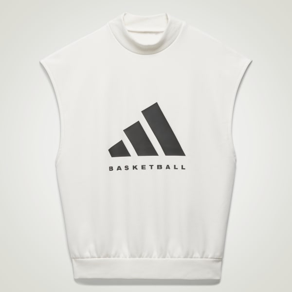 Vit adidas Basketball Sleeveless Sweatshirt
