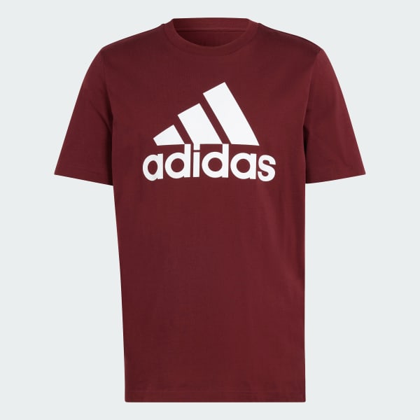 Burgundy Essentials Single Jersey Big Logo Tee