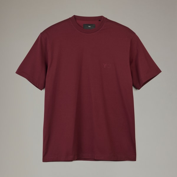 Burgundy Y-3 Relaxed Short Sleeve Tee