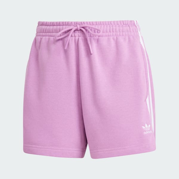 Purple 3-Stripes French Terry Shorts