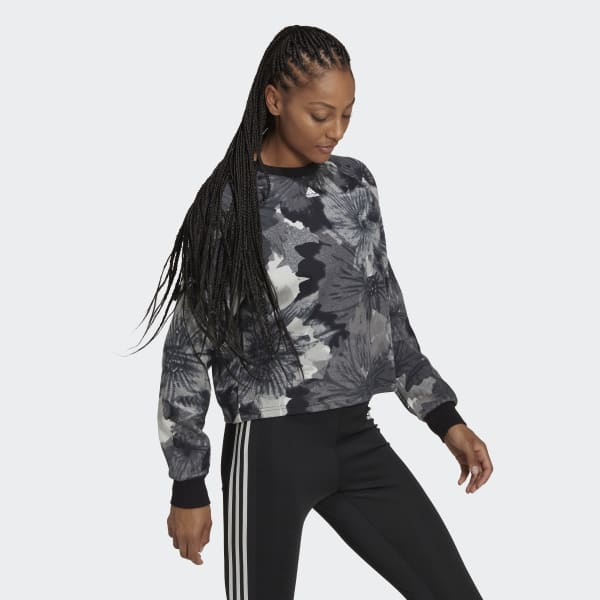 Sort Allover Print sweatshirt SH871