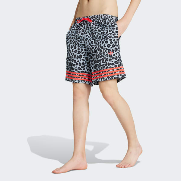 Blau Leopard 8 Zoll Badeshorts