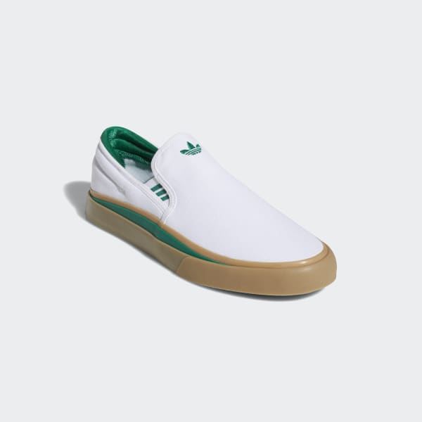 green slip on shoes