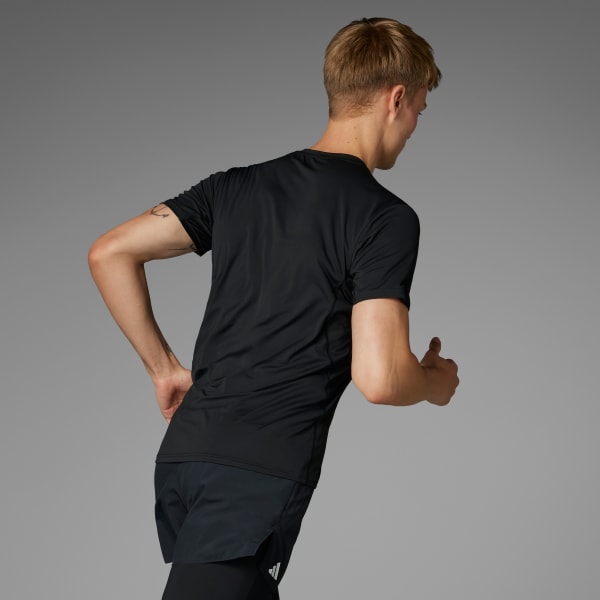 Black Adizero Essentials Running Tee