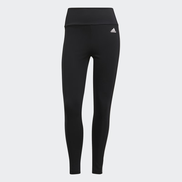 noir Legging de sport 7/8 taille haute Designed to Move 3-Stripes