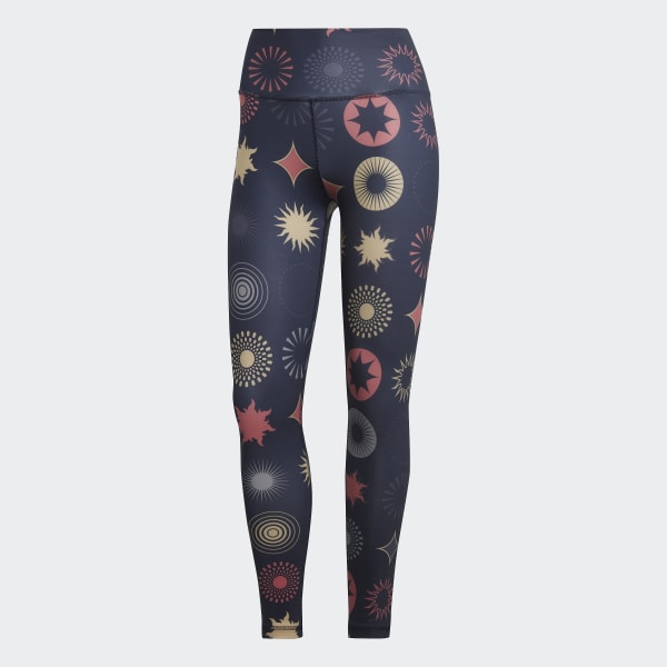 modrá Legíny Optime Training Printed Full-Length LOR19