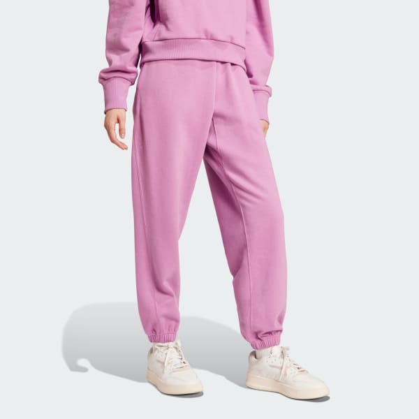 Adidas women's cotton fleece pants top
