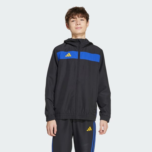 Svart Tiro 25 Essentials Woven Hettegenser