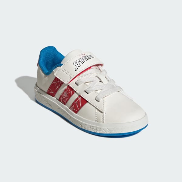 adidas Marvel Spider Man Grand Court Shoes Kids White adidas UK