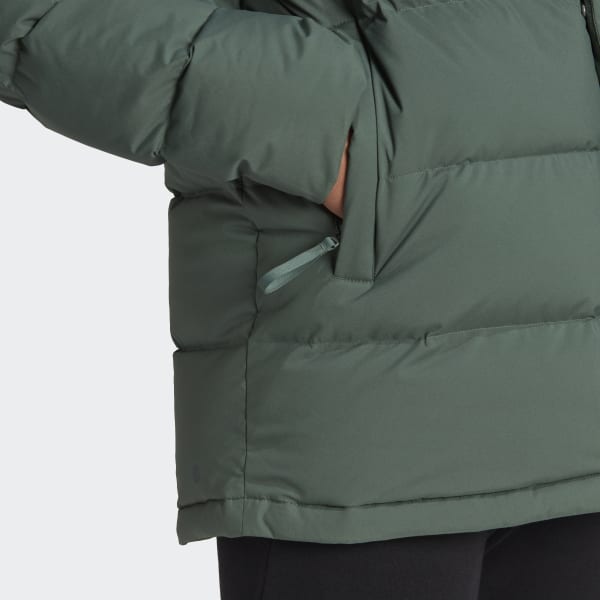 Green Helionic Mid-Length Down Jacket