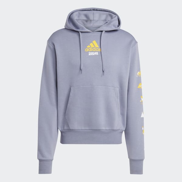 Fioletowy Graphic Hoodie