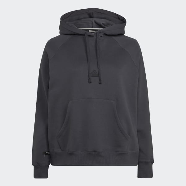 Cinzento Camisola com Capuz Oversize (Plus Size)